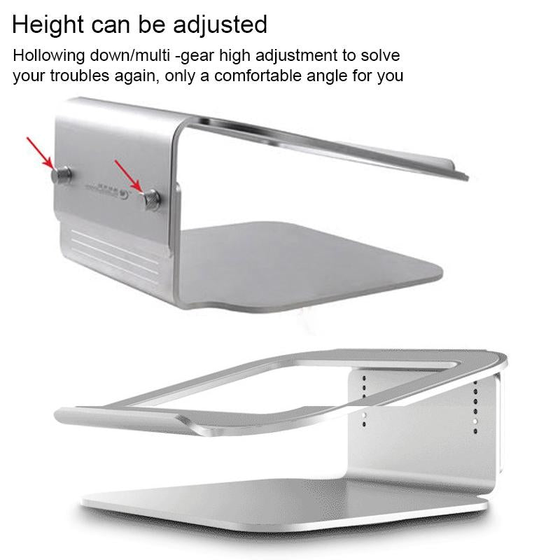 Adjustable Aluminum Laptop Stand - 360 Rotation Ergonomic 10-17 Inch - For Macbook Air Pro