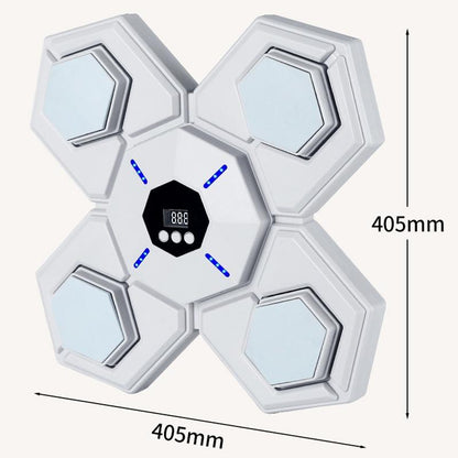 Rechargeable Bluetooth Boxing Machine With Adult & Child Gloves - Blue - With Adult & Child Gloves Pink Blue