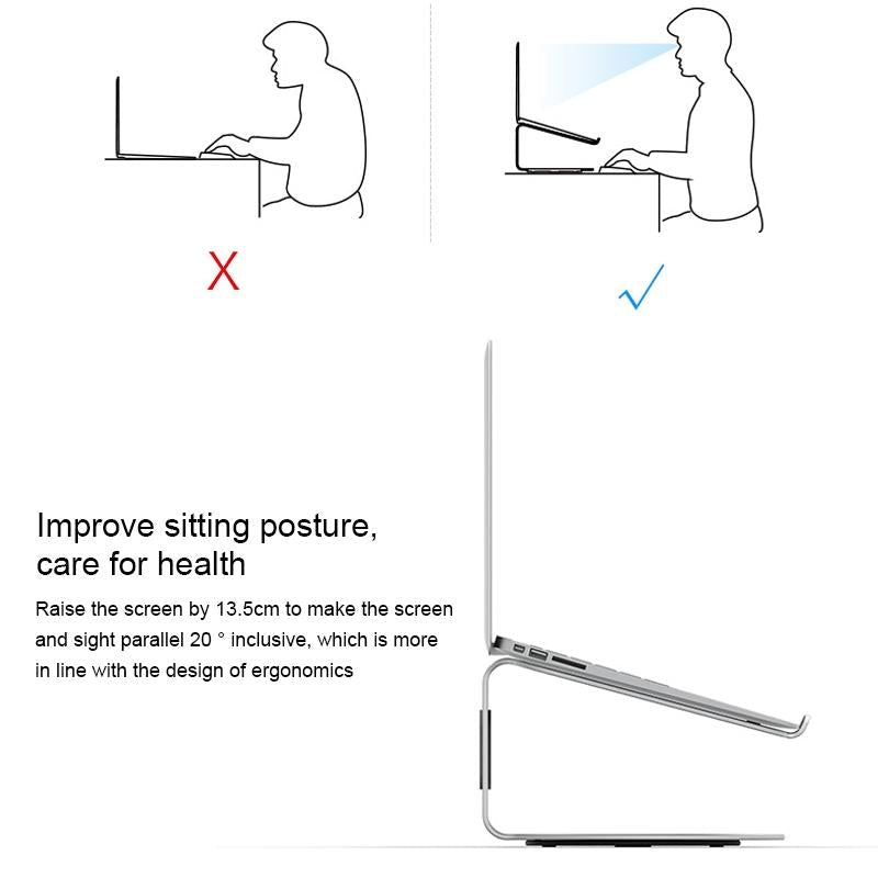 360 Degree Rotating Aluminum Laptop Stand - Efficient Cooling