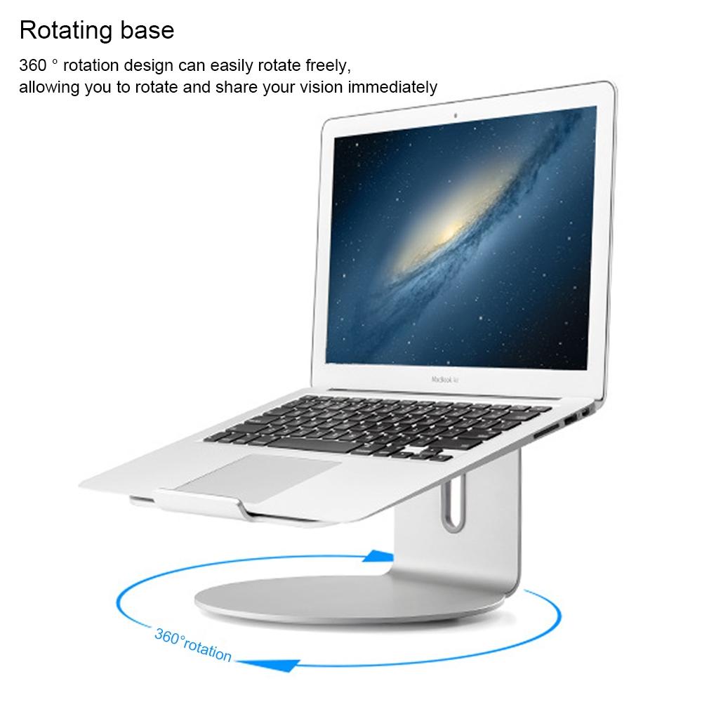 360 Degree Rotating Aluminum Laptop Stand - Efficient Cooling