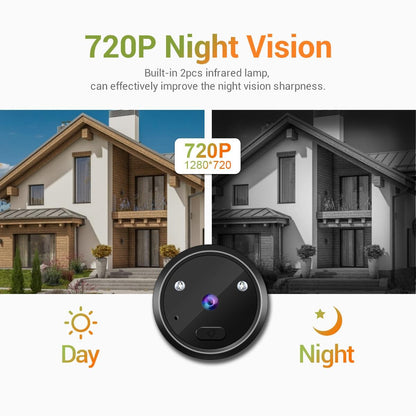 2.4 Digital Door Viewer With Night Vision Tf Card Slot Photo & Video Capture