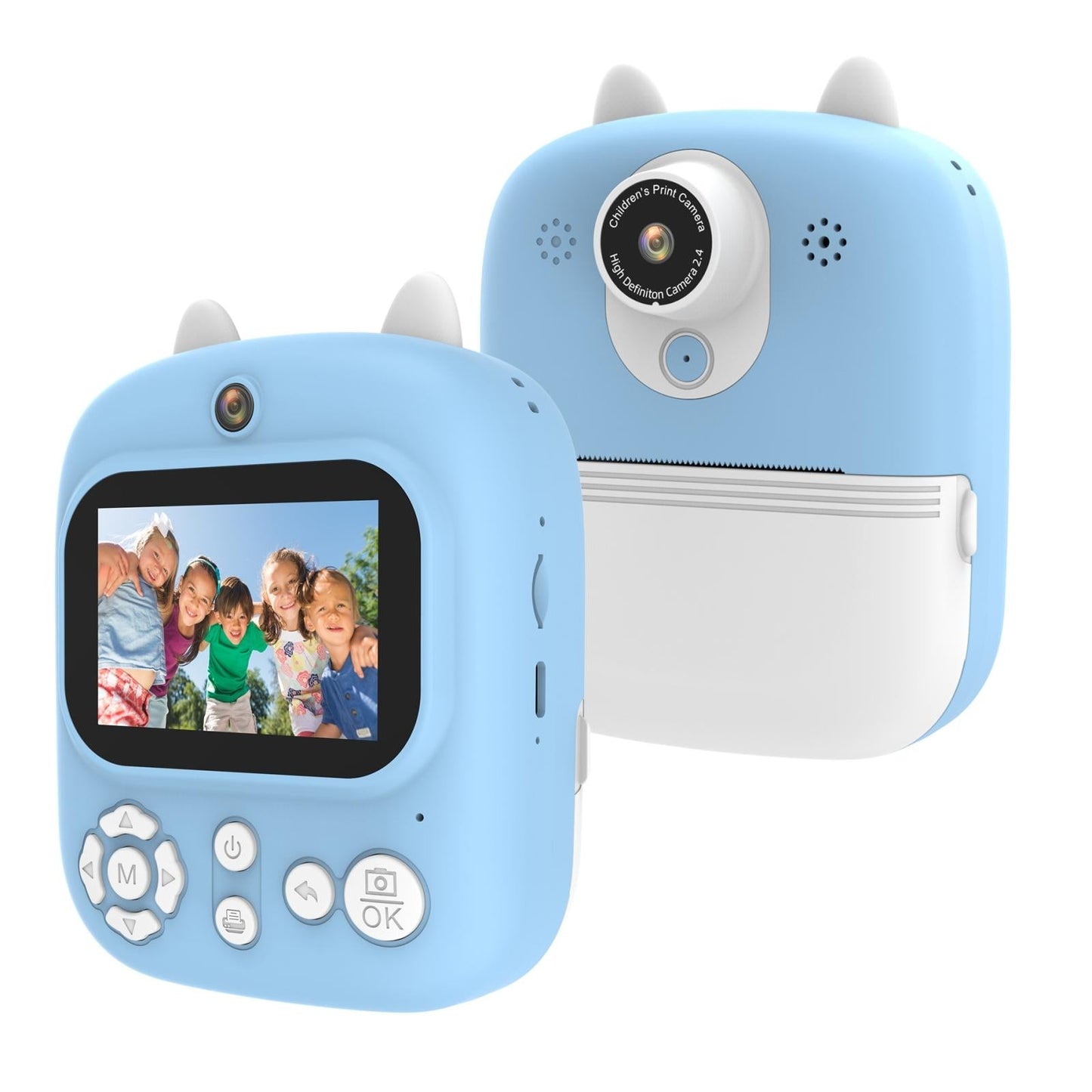32G Instant Camera With 2.4 Display & Card Reader For Kids - 1200W Blue