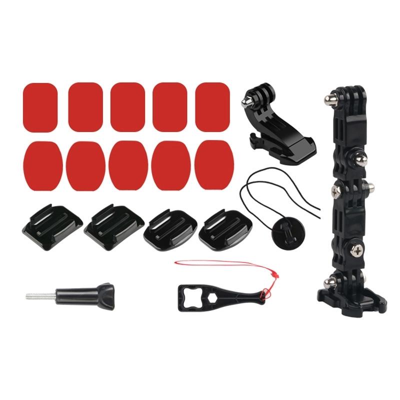 Multi-Joint Arm Mount Set For Cycling Helmets - Compatible With Dji Action Gopro And Other Action Cameras