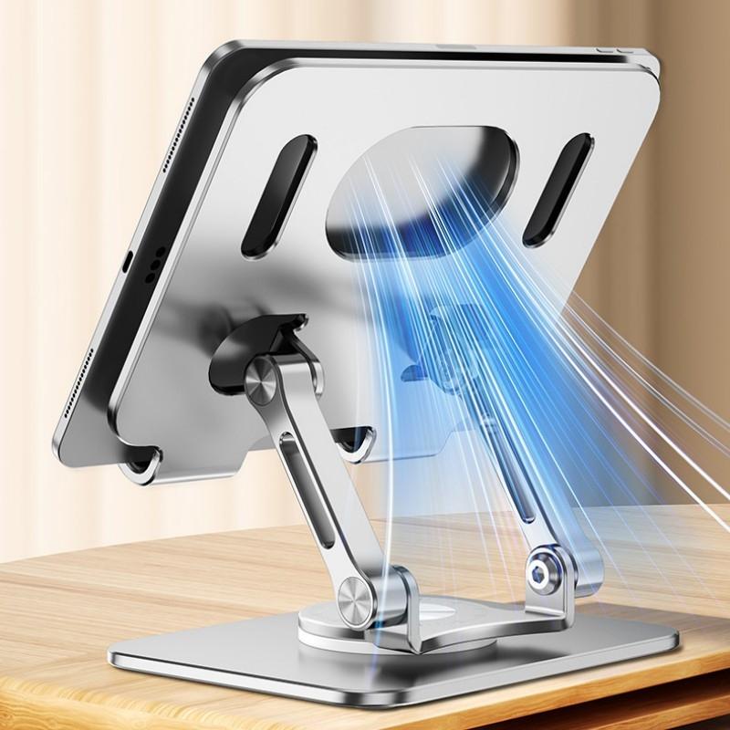 360 Rotation Ergonomic Laptop Stand - Adjustable Height Aluminum