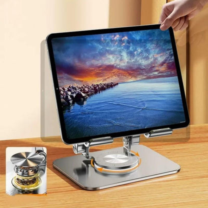 360 Rotation Ergonomic Laptop Stand - Adjustable Height Aluminum