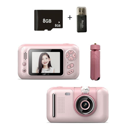 Kids' 2.4 Hd Reversible Camera With 8Gb Memory Card & Reader - Pink