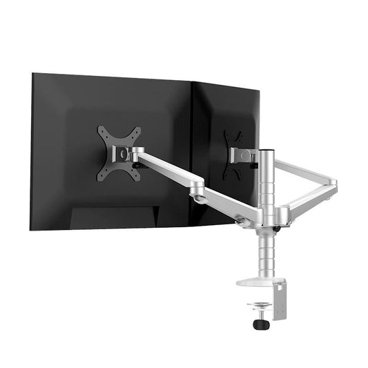 Double Arm Aluminum Desktop Monitor Mount Stand - Compact