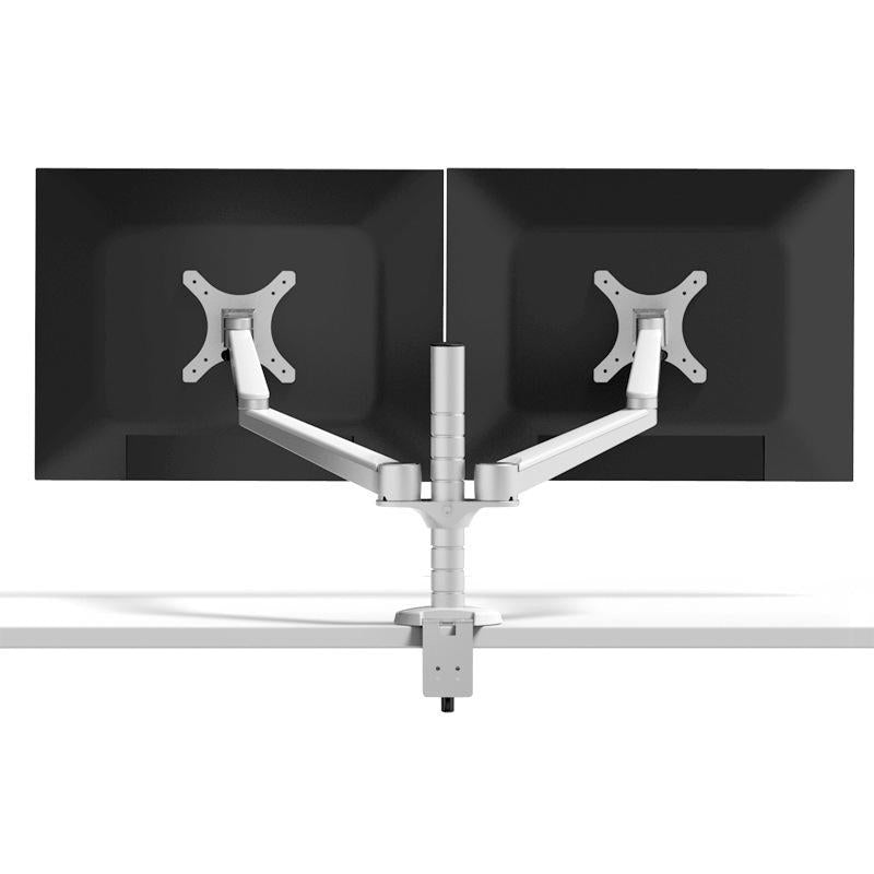 Double Arm Aluminum Desktop Monitor Mount Stand - Compact