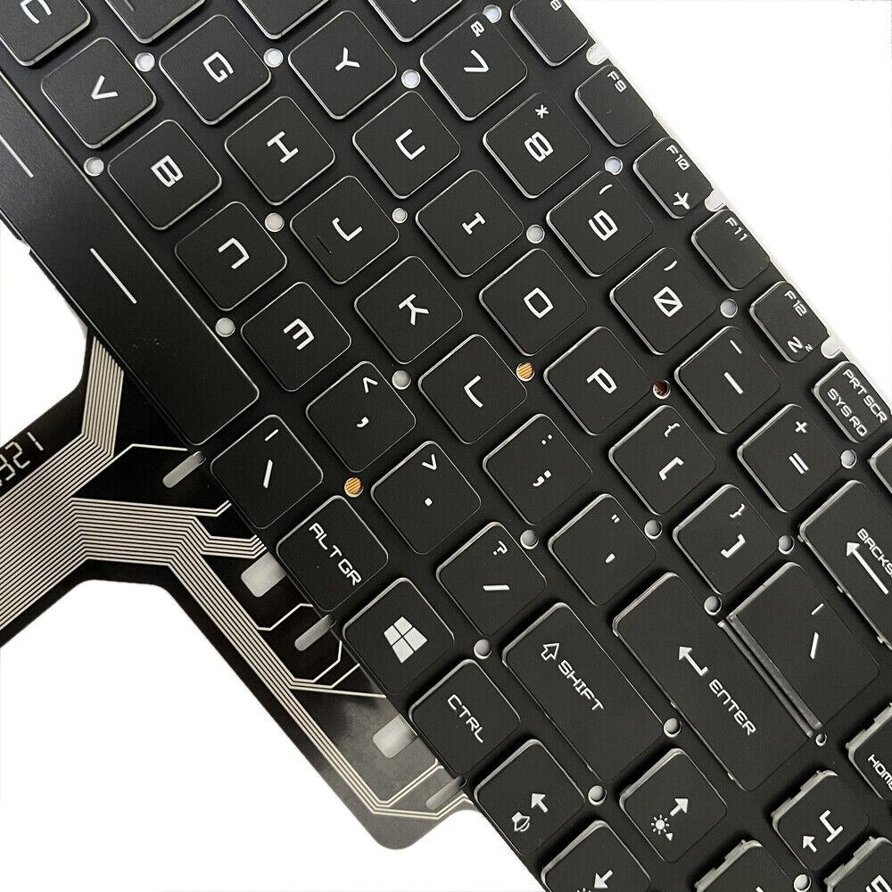 Backlit Laptop Keyboard For Msi Steel Series - Us Version