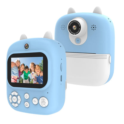 32G Instant Camera With 2.4 Display & Card Reader For Kids - 1200W Blue