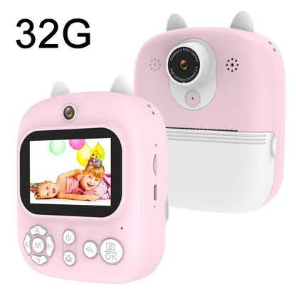 32G Instant Camera With 2.4 Display & Card Reader For Kids - 1200W Blue