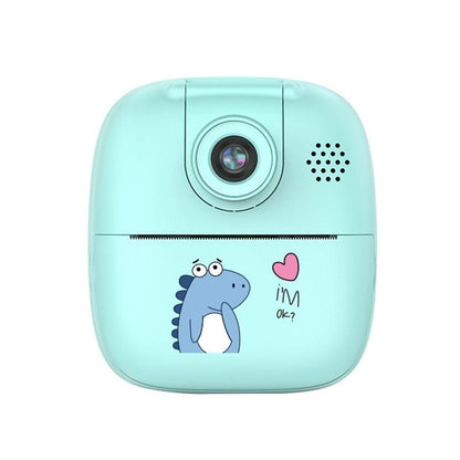 Blue Cartoon Kids Digital Camera With Rotating Lens - 32G Hd Print