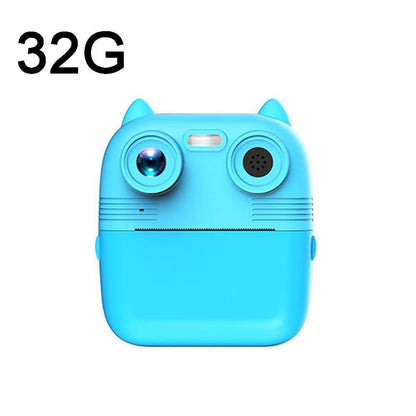 Instant Print Camera With Dual Lens - 2.8 Screen For Kids Blue