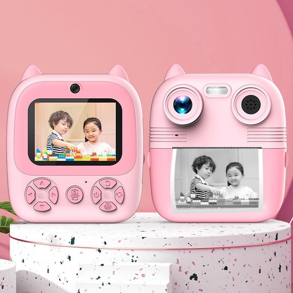 Instant Print Camera With Dual Lens - 2.8 Screen For Kids Blue