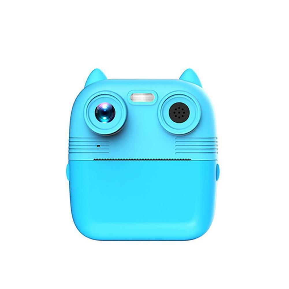 Instant Print Camera With Dual Lens - 2.8 Screen For Kids Blue