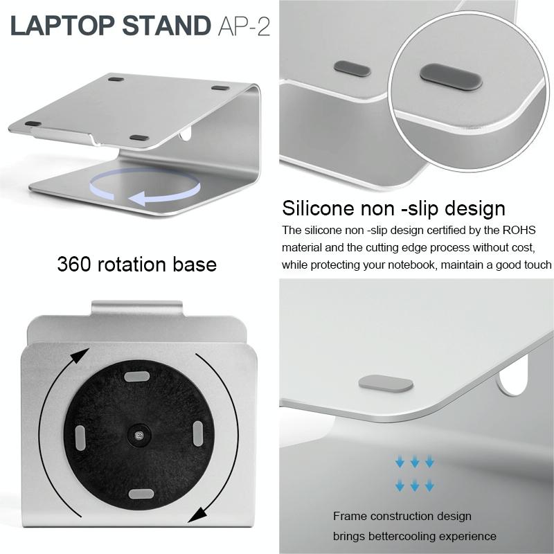 Adjustable Laptop Stand - 360 Degree Rotation - 11-17 Inch Notebooks