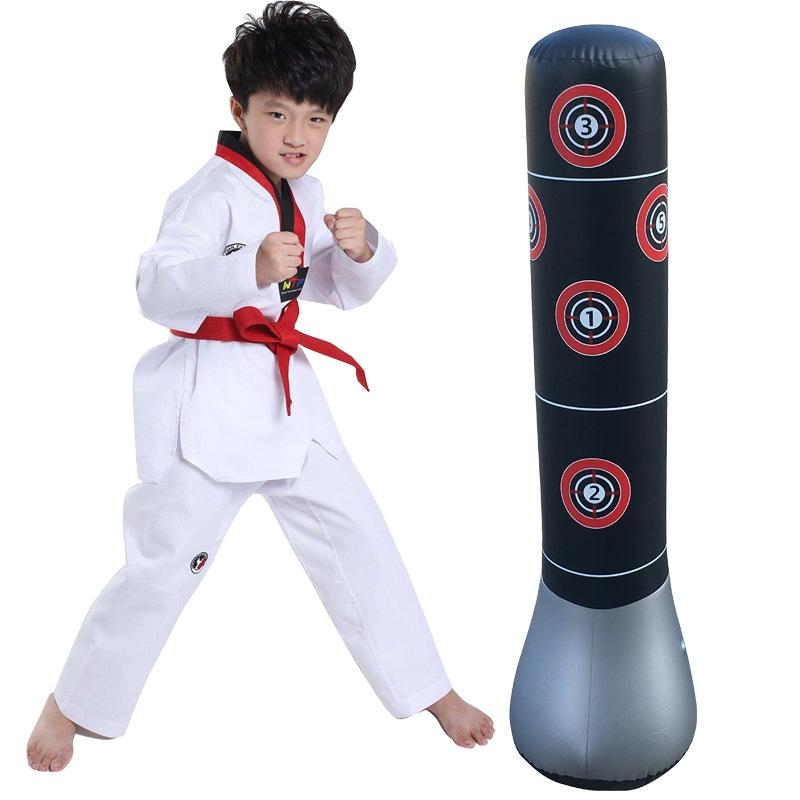 1.5M Vertical Inflatable Punching Bag For Kids - Thickened Tumbler Vent Boxing Column