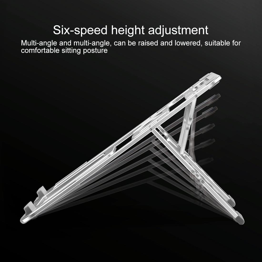 Adjustable Foldable Aluminum Laptop Stand - Portable Double Triangle Design