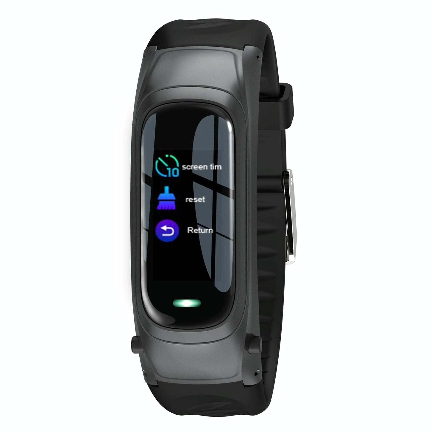Smart Bracelet With Ai Voice Sleep & Heart Rate Monitoring Call Rejection - Black