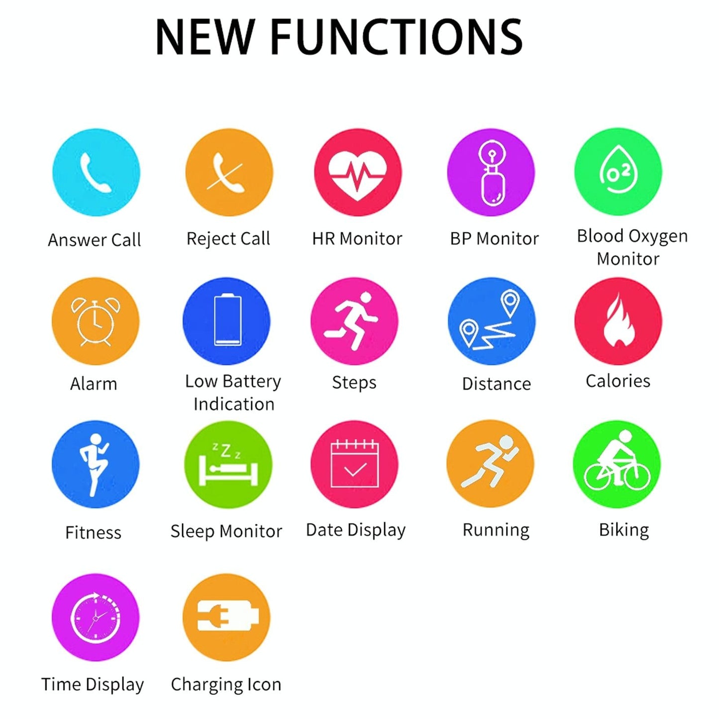 Smart Bracelet With Ai Voice Sleep & Heart Rate Monitoring Call Rejection - Black