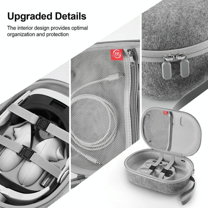 Protective Vr Storage Bag For Apple Vision Pro / Meta Quest 3 Glasses - Black