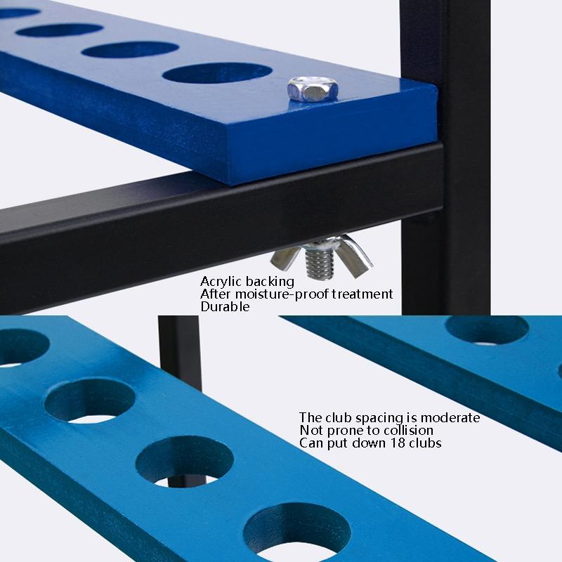 Golf Club Display Stand 18-Hole Double-Layer Rack 18 Rod Position