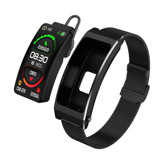 Smart Bracelet With Sleep And Oxygen Monitoring - Tft Display - Black