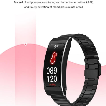 Smart Bracelet With Sleep And Oxygen Monitoring - Tft Display - Black