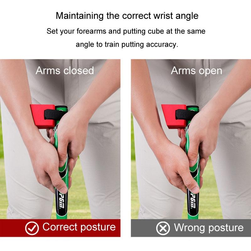 Improve Golf Posture With Putter Wrist Fixer Set - Red