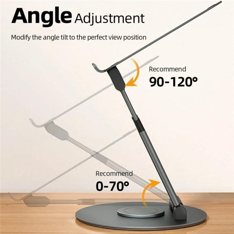 Adjustable 360 Degree Rotating Laptop Stand For 10-17 Inch Devices - Silver