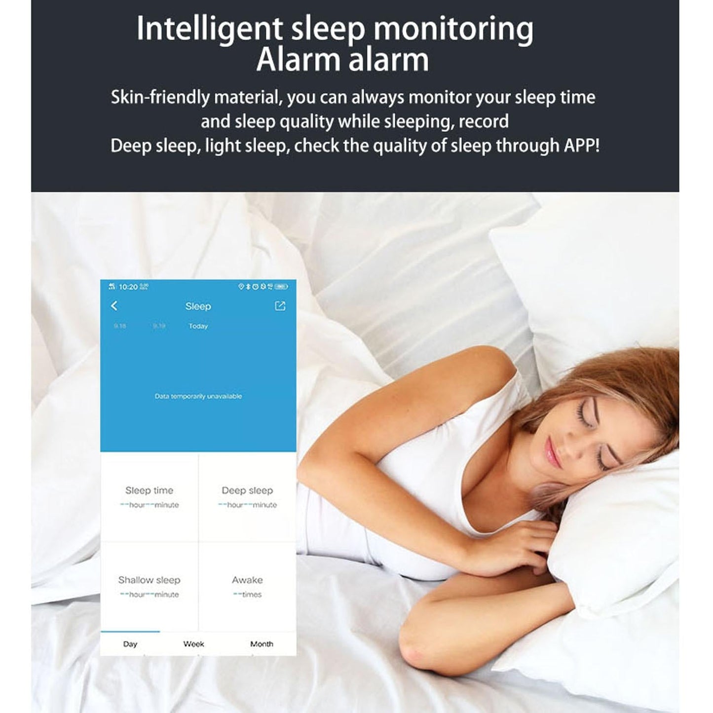 Waterproof Smart Bracelet With Colour Screen - Ip67 - Black