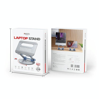 Silver Foldable Swivel Laptop Stand