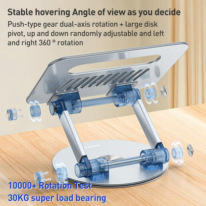 Silver Foldable Swivel Laptop Stand