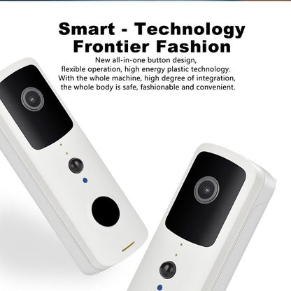 Smart Wifi Video Doorbell With Two-Way Intercom & Night Vision - Black