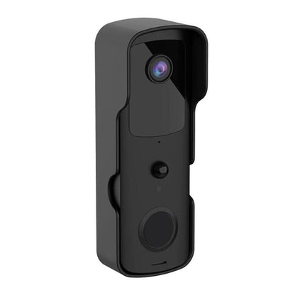 Smart Wifi Video Doorbell With Two-Way Intercom & Night Vision - Black