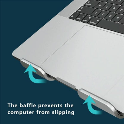 Adjustable Laptop Stand - Aluminum Alloy Desktop Riser - Silver