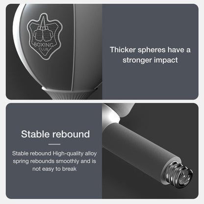 Adjustable 2-In-1 Sit-Up Boxing Ball Stand With Punching Bag - Gray / White