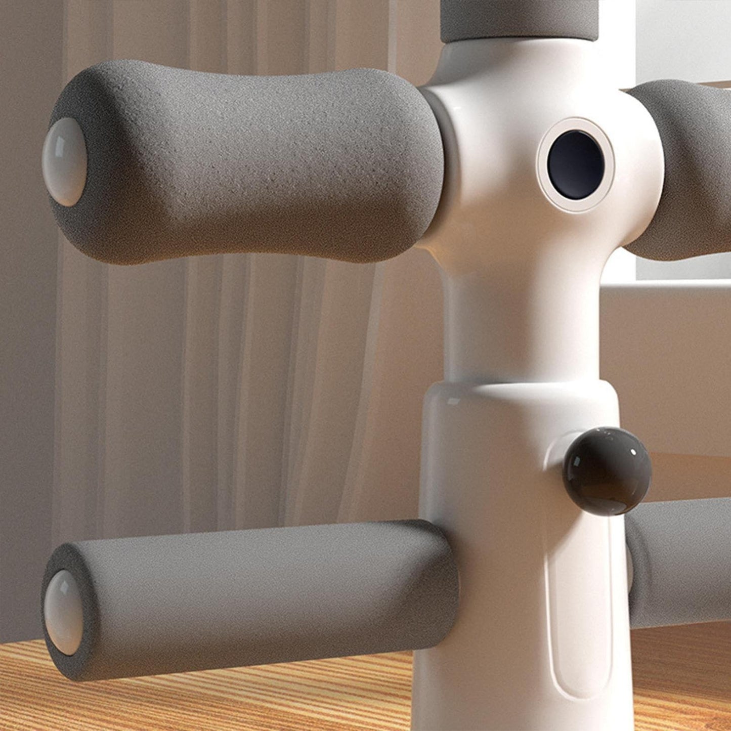 Adjustable 2-In-1 Sit-Up Boxing Ball Stand With Punching Bag - Gray / White