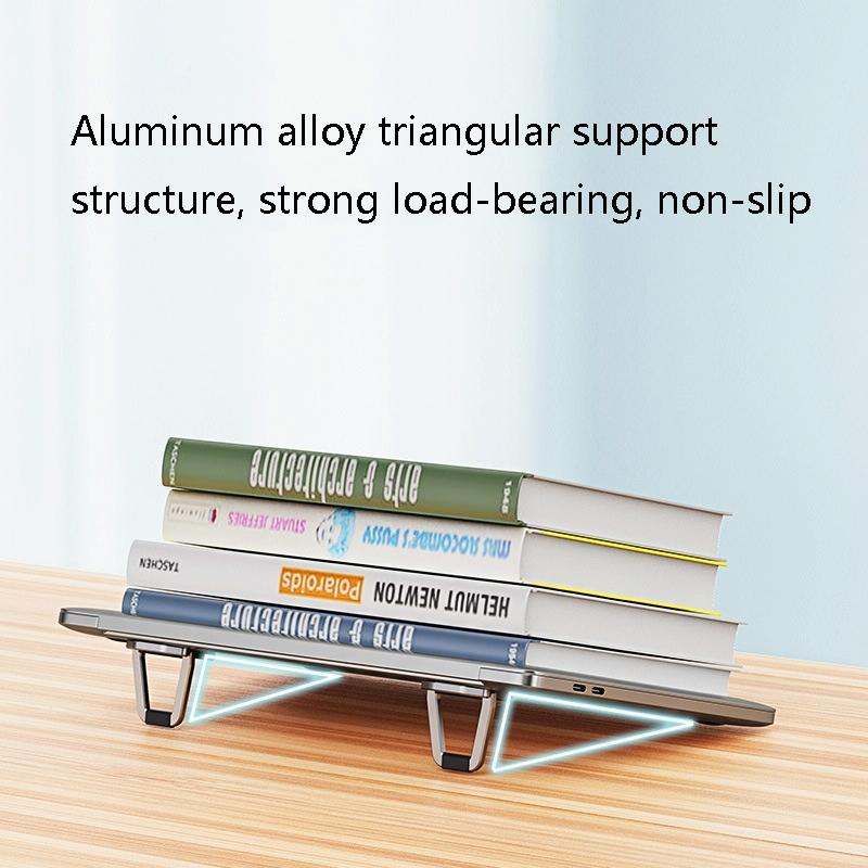 Aluminum Laptop Stand - Heightening Bracket Grey