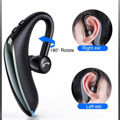 180 Degree Rotating Wireless Bluetooth Car Handsfree Earphones - Black Gray