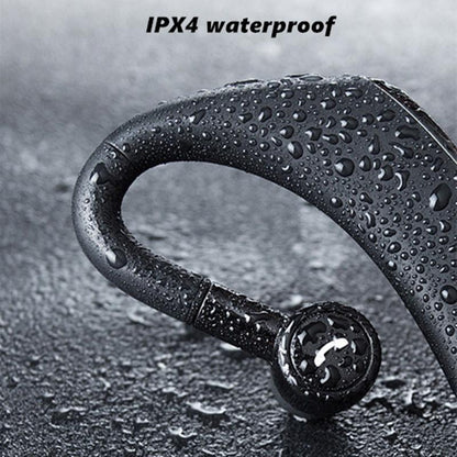 180 Degree Rotating Wireless Bluetooth Car Handsfree Earphones - Black Gray