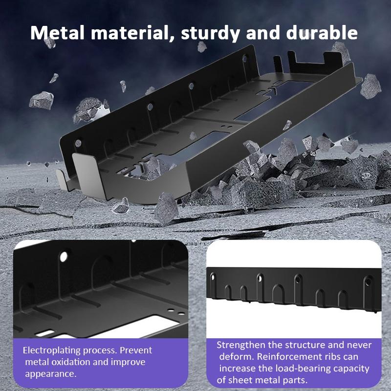 Wall-Mounted Bracket For Ps5 Console With Controller Vr Glasses And Headphone Storage - Black