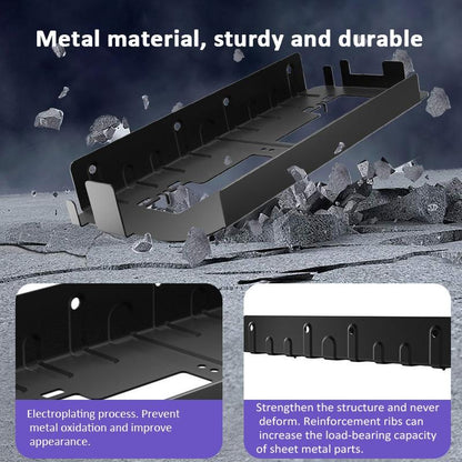 Wall-Mounted Bracket For Ps5 Console With Controller Vr Glasses And Headphone Storage - Black