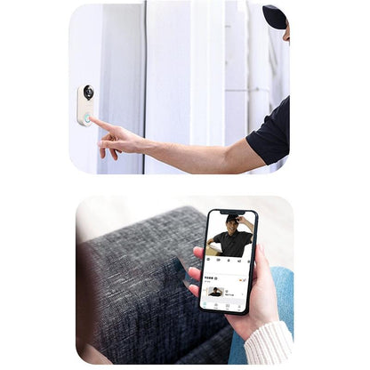 1080P Smart Doorbell With 150 Degree Wide Angle - Black