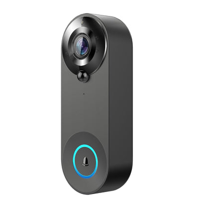 1080P Smart Doorbell With 150 Degree Wide Angle - Black