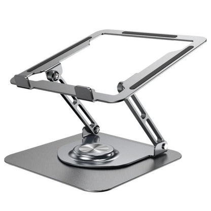 360 Degree Rotating Laptop Stand - Foldable Aluminum Bracket - Black