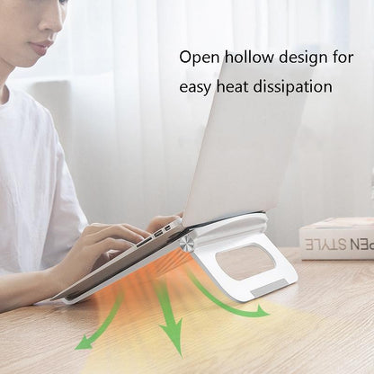 Foldable Laptop Cooling Stand - Height Adjustable - White