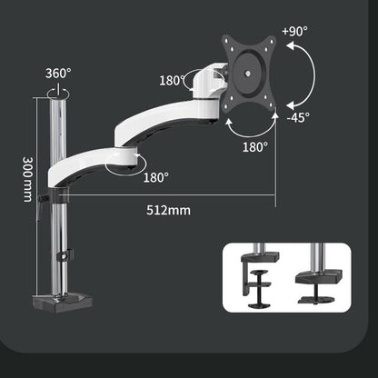 Rotating Aluminum Monitor Bracket For Lifting Lcd - Clip Table