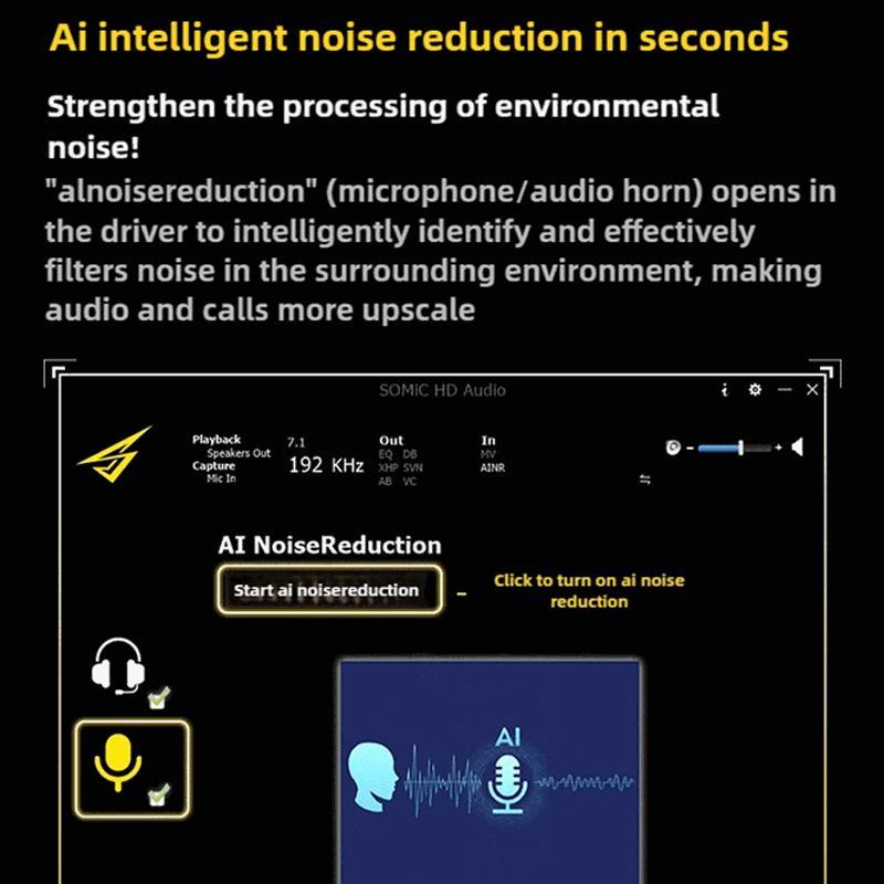 7.1 Gaming Headset For Pc And Mobile Black