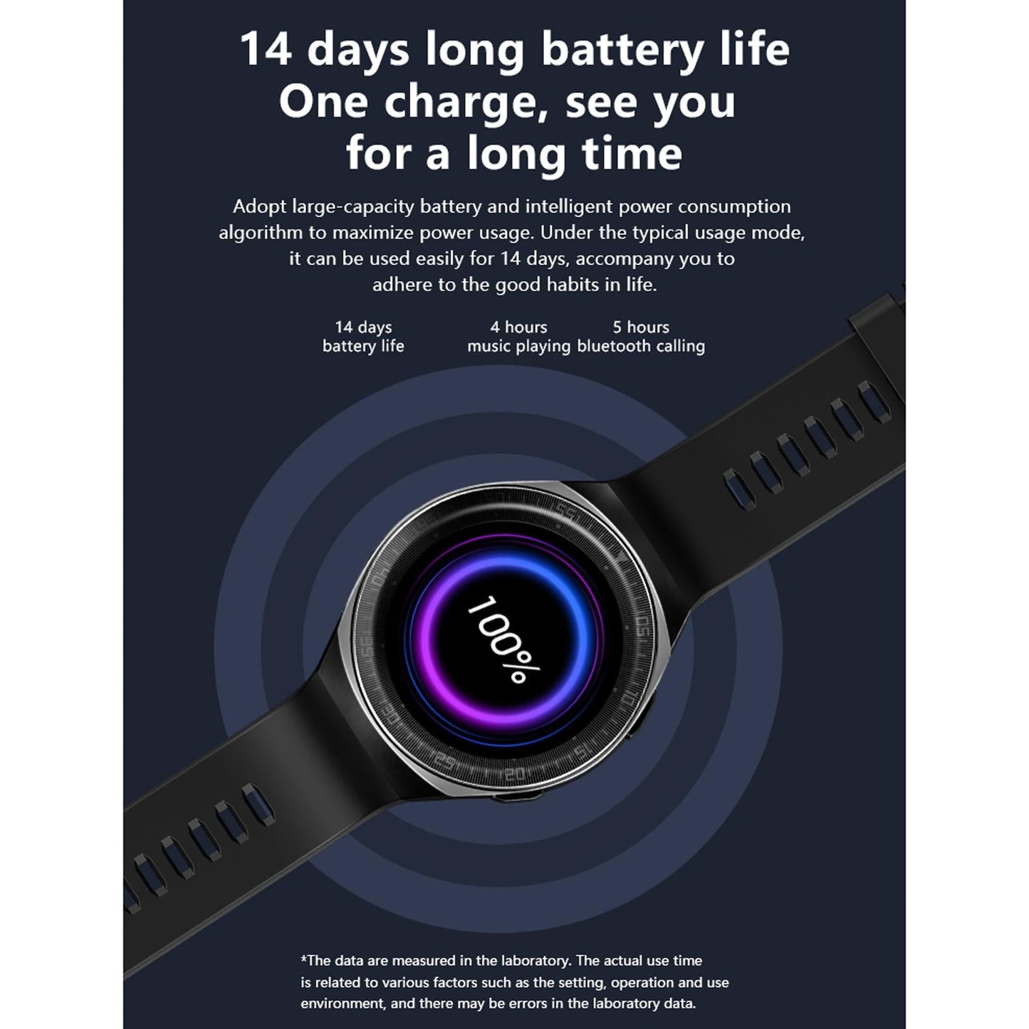 1.28 Inch Ip67 Waterproof Smart Watch With Bluetooth Call Sleep & Heart Rate Monitoring - Black